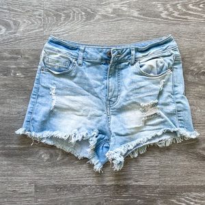 Wax Jean light wash denim shorts - Blue - Size small